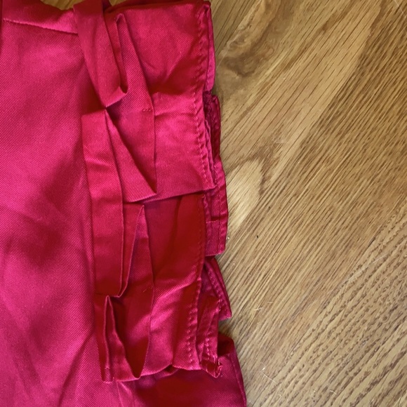 Girls red two tier dress - Picture 3 of 5